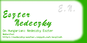 eszter nedeczky business card